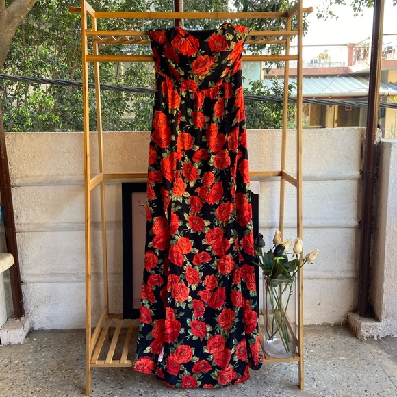 FOREVER 21 Floral Strapless Dress. Size- S - Picture 8 of 12